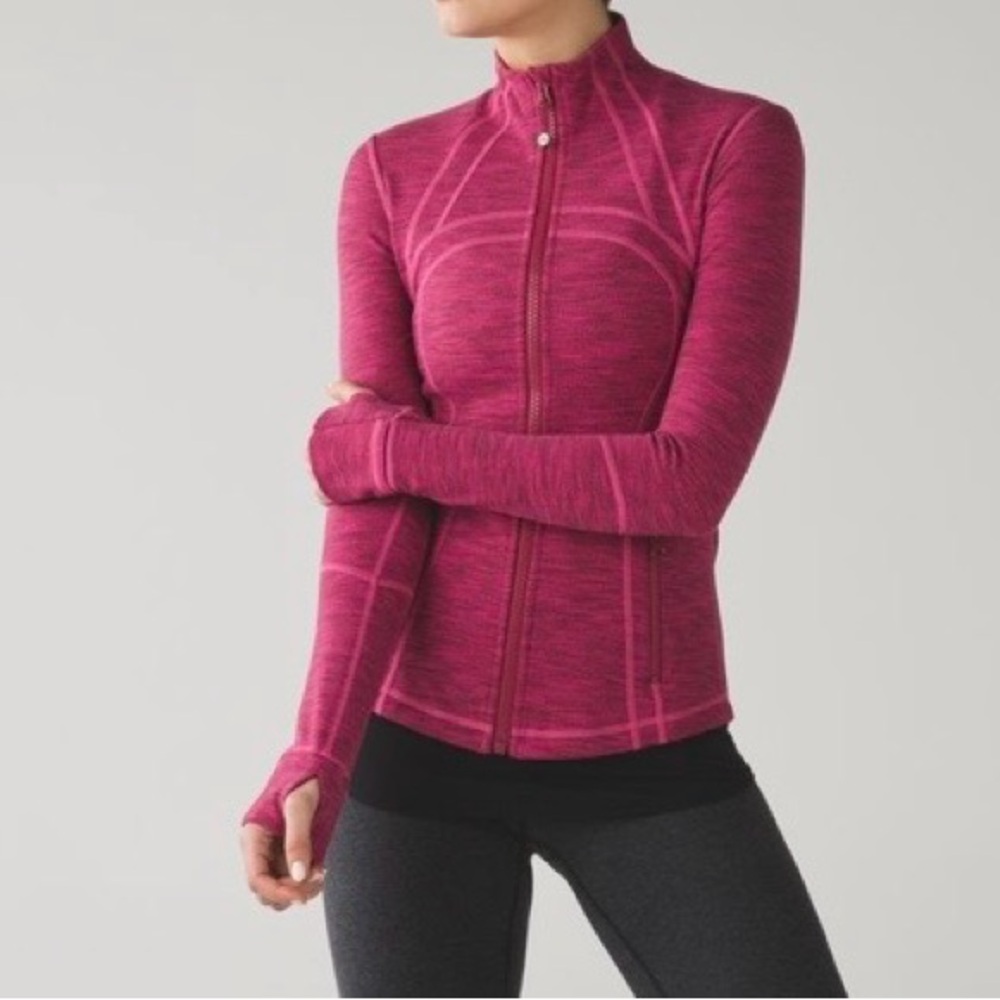 Lululemon Define Jacket Fitted Full Zip Berry Pin… - image 15
